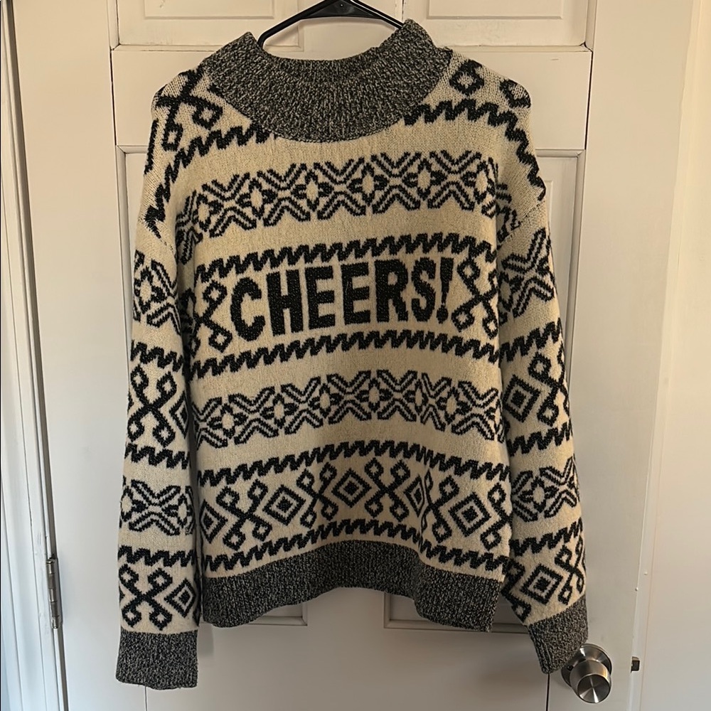 Black and White Patterned Sweater